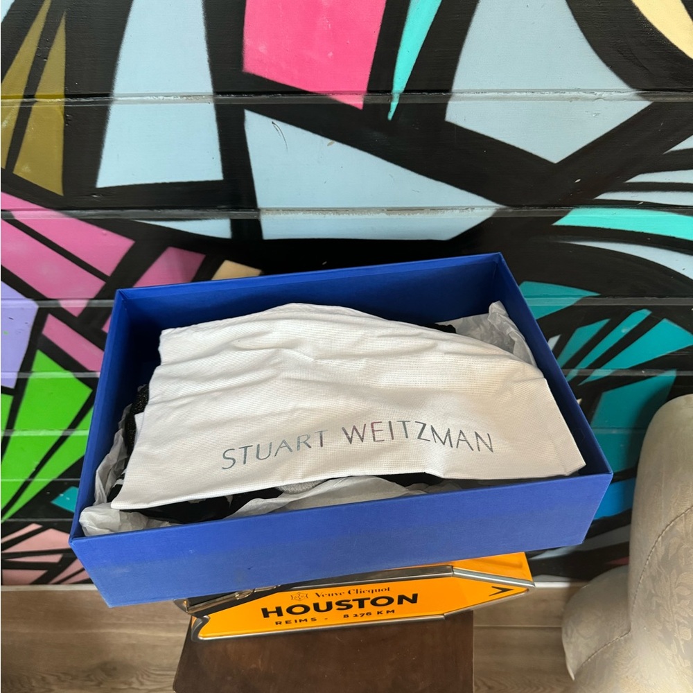 Stuart Weitzman Gold and Black Sock Booties, 8.5, Bag, Box included! - Picture 12 of 13